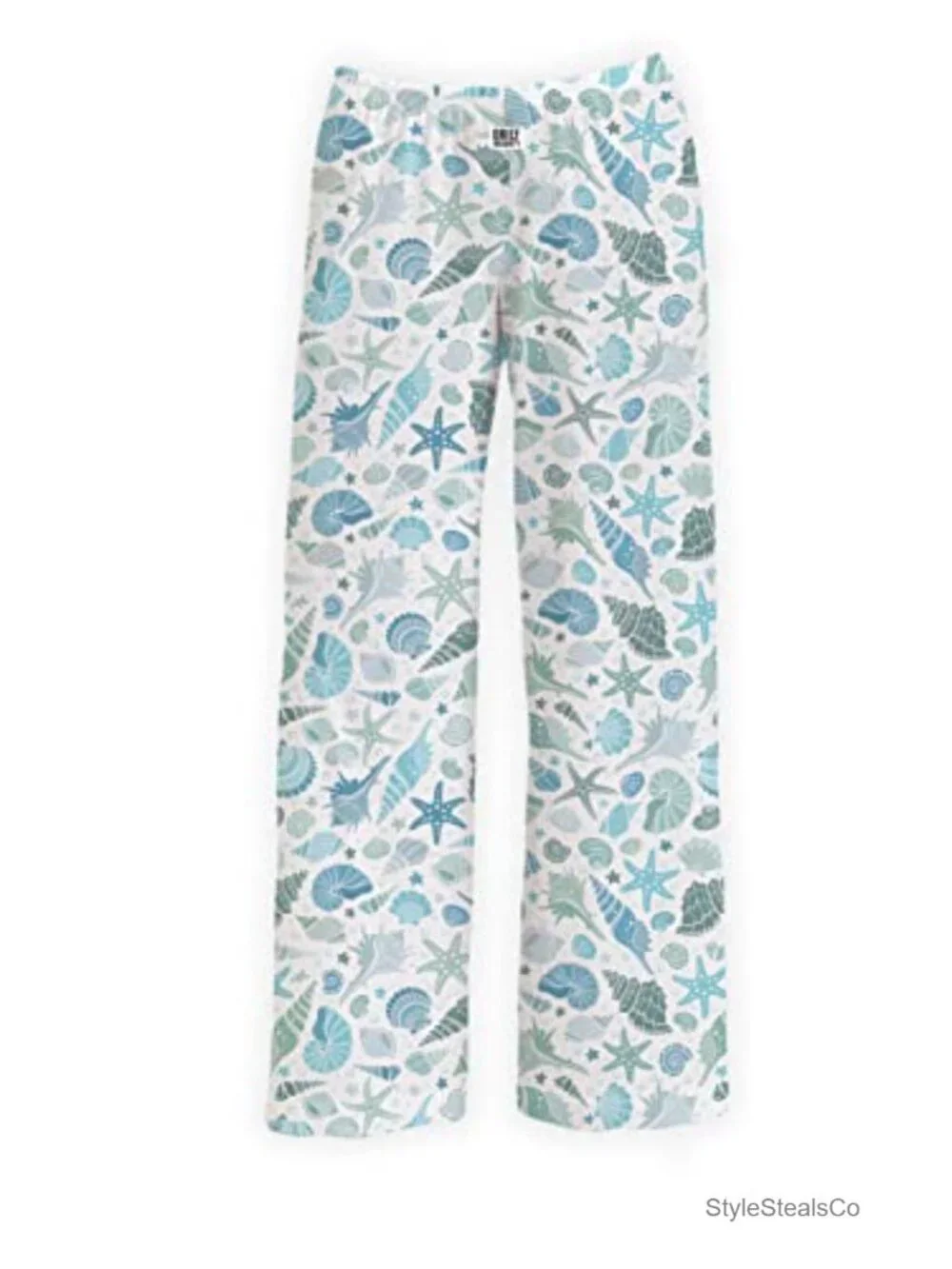 Funny Coastal Print Pajama Pants, Unisex Lounge Pants with Pockets S-XXL